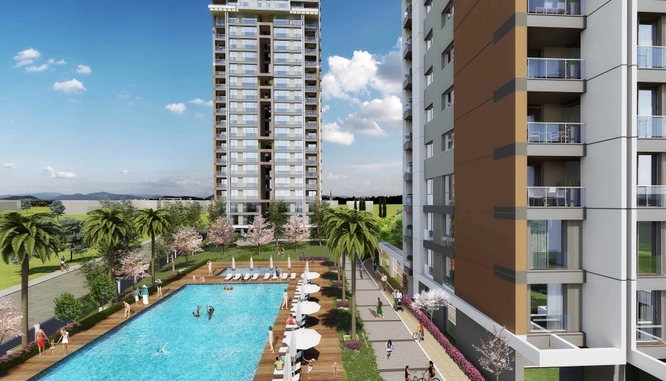Apartments with sea, city, and forest views in Kartal