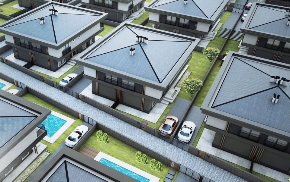 Villas avec design moderne sur la rive européenne d'Istanbul