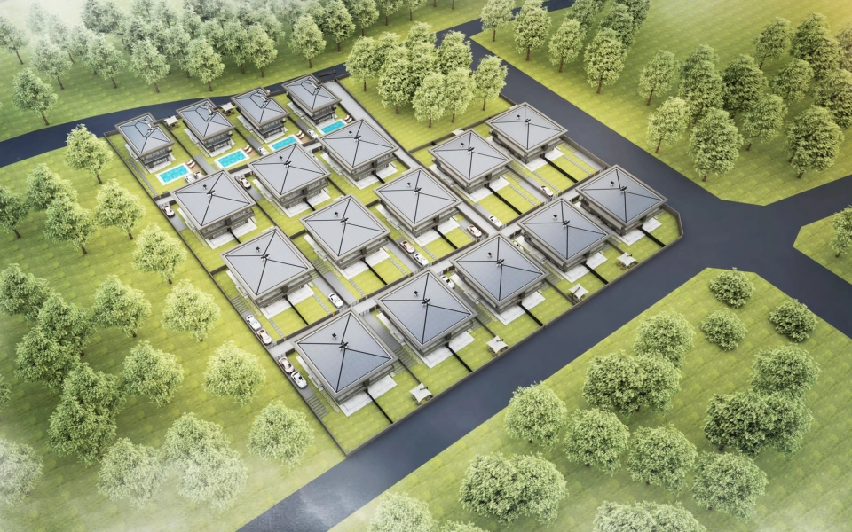 Modern design villas in the European side of Istanbul