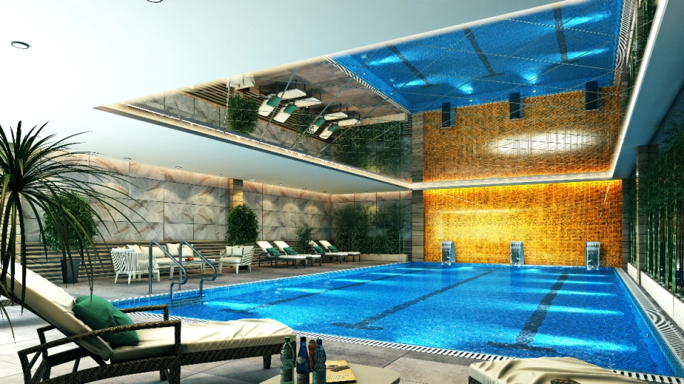 Units suitable for living with very high facilities in a kucukcekmece