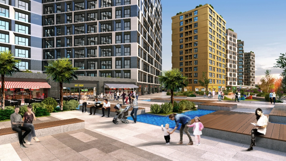 Appartement résidentiel adaptée pour une vie confortable à Kucukcekmece