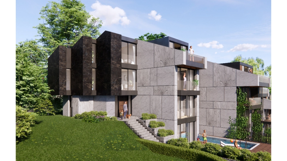 Prestigieux villas avec une architecture contemporaine dans l'un des meilleurs quartiers d'Istanbul