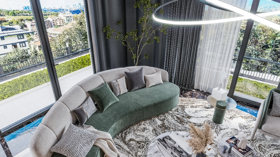 An apartment with a view of the Bosphorus and close to two metro lines M4 and M5 - صورة 3