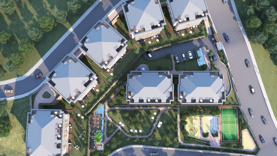 وحدات بمفهوم عائلي في منطقة تشمليجا في اسطنبول