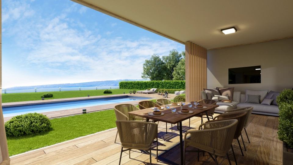 Villas avec vue sur mer et sur le lac