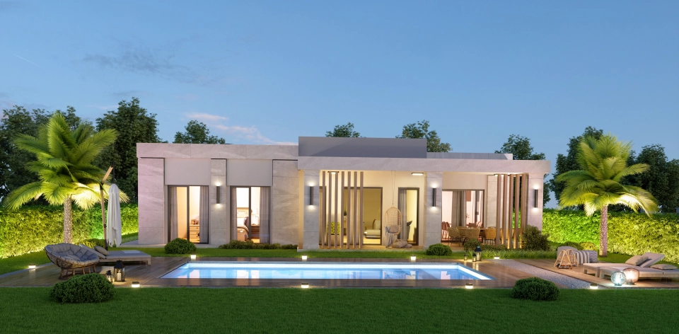 فلل بإطلالات على البحر والبحيرة